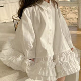 Gianna Ruffle Shirt Dress