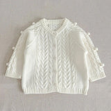 INAYA POM SLEEVE CARDIGAN