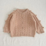 INAYA POM SLEEVE CARDIGAN