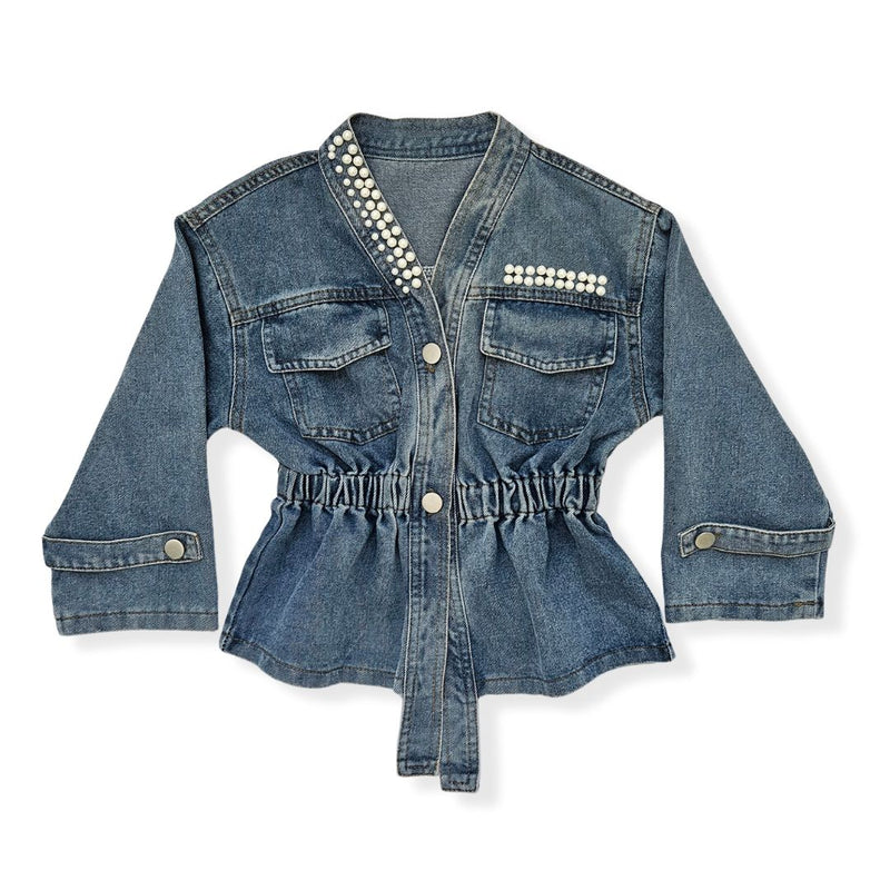 Nathalie Pearl Denim Jacket